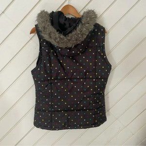 Burton Puffer Ski Vest (Dry Ride Confetti) SZ L with matching hat